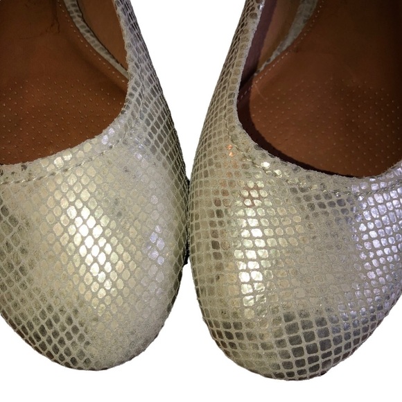Corso Como Ballet Flat Leather Callie Silver Metallic Size 9 - Picture 8 of 16